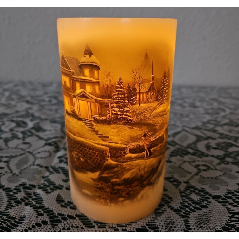 Jim Hansel Candle Impressions "A Holiday Gathering" Flameless LED Candle